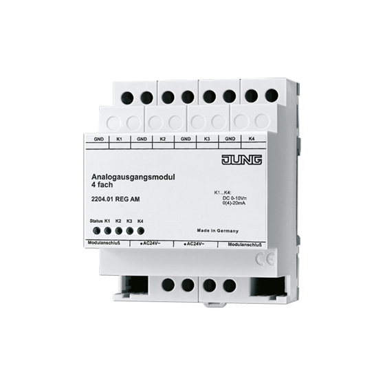 Актуатор аналового виходу‒модуль розширення KNX, 4 канали