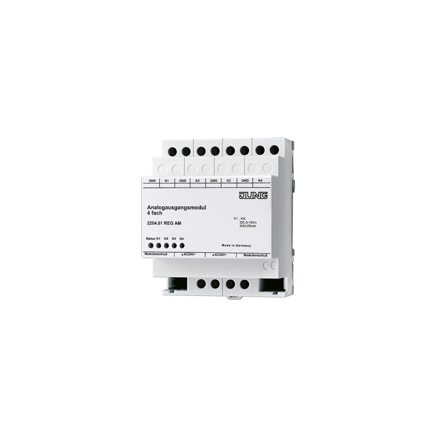 Актуатор аналового виходу‒модуль розширення KNX, 4 канали
