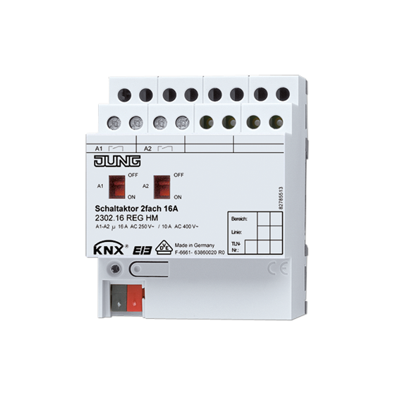 Актуатор реле KNX, 2 канали