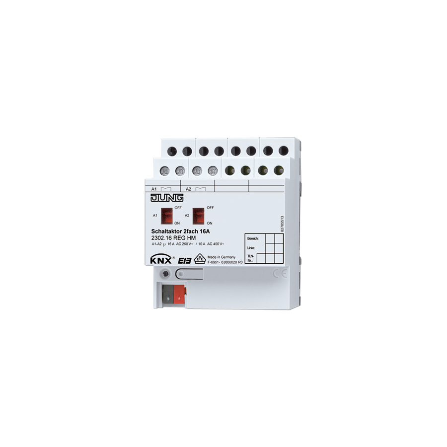 Актуатор реле KNX, 2 канали