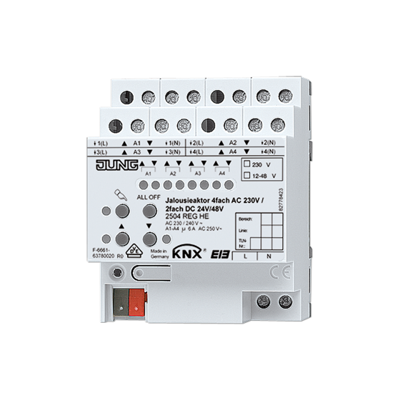 Актуатор жалюзі 12-48/230В KNX, 2/4 канали