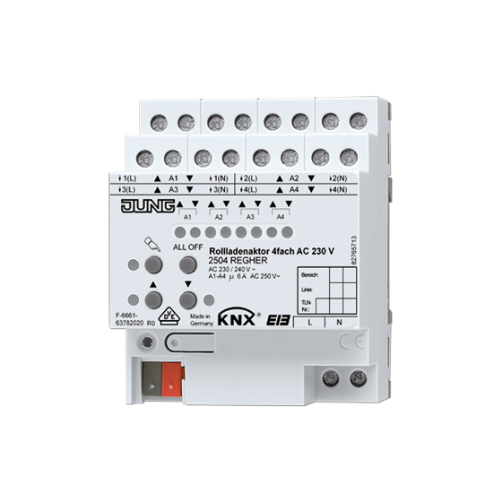 Актуатор жалюзі 230В KNX, 4 канали