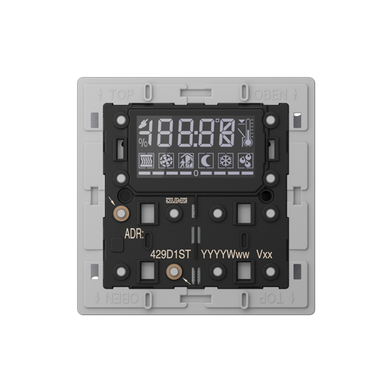 Термостат з кнопковим модулем KNX, 3 групи