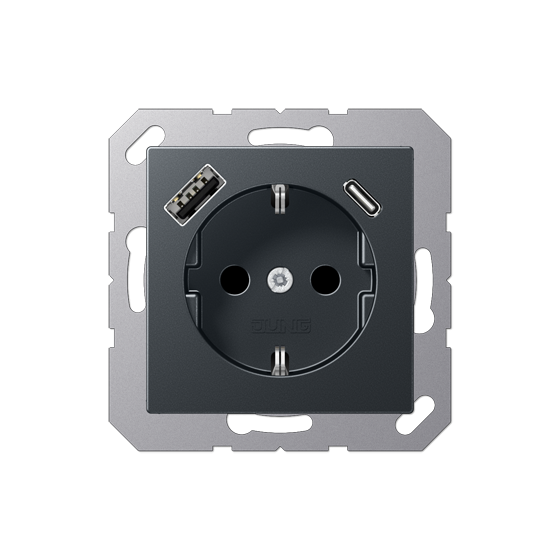Розетка SCHUKO з USB тип AC