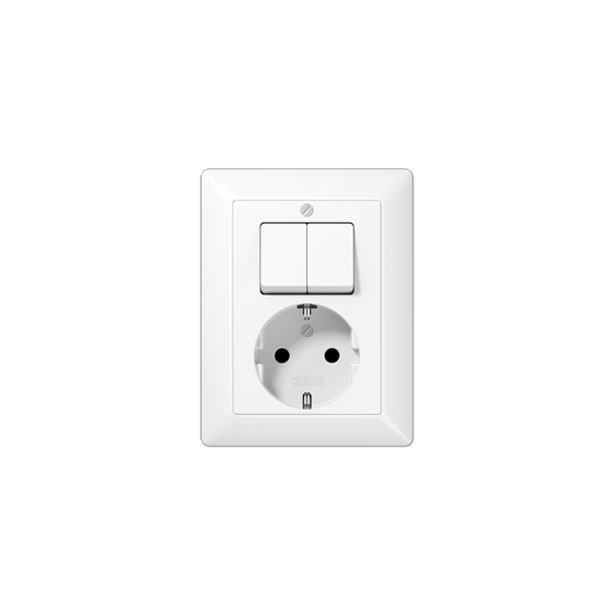 Розетка SCHUKO з 2-кл. вимикачем