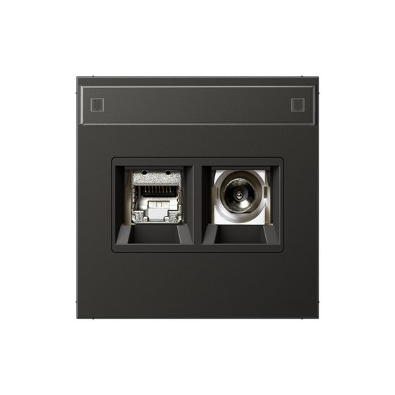 Розетка TV Tupe F+RJ45 Kat6