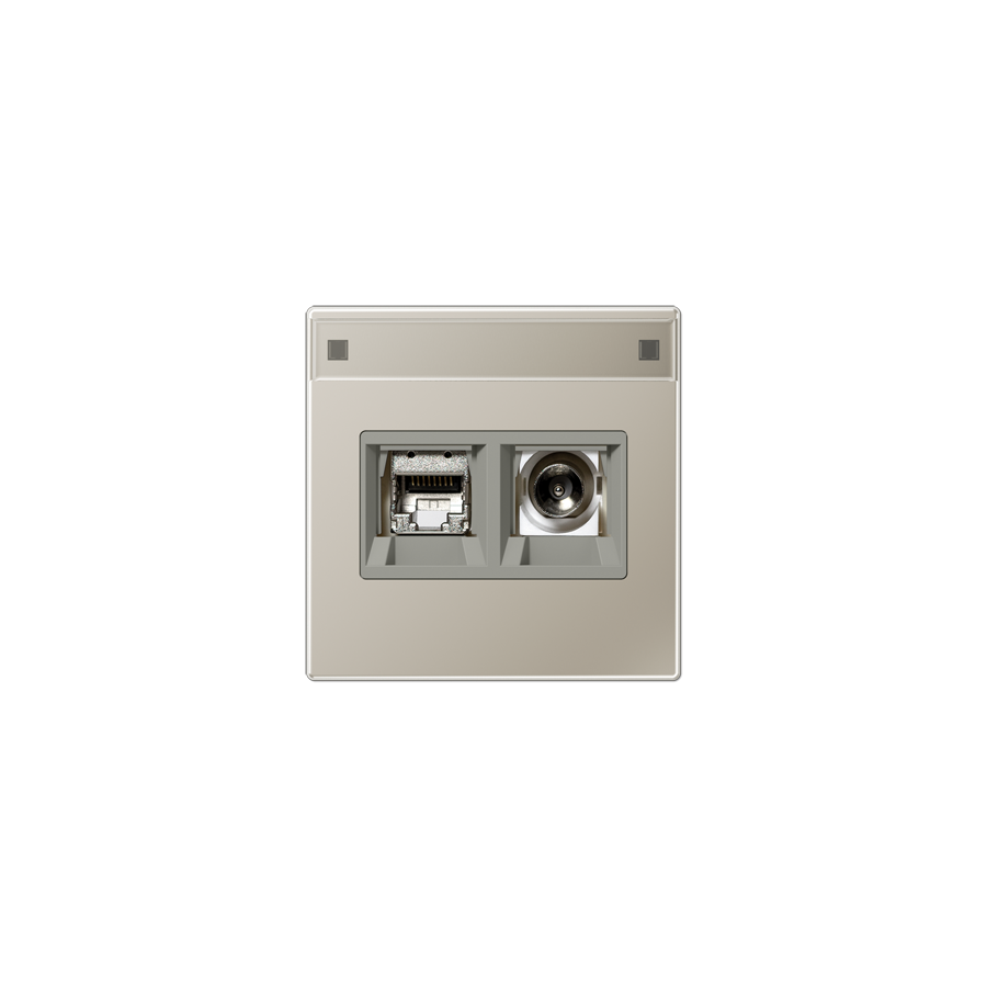 Розетка TV Tupe F+RJ45 Kat6