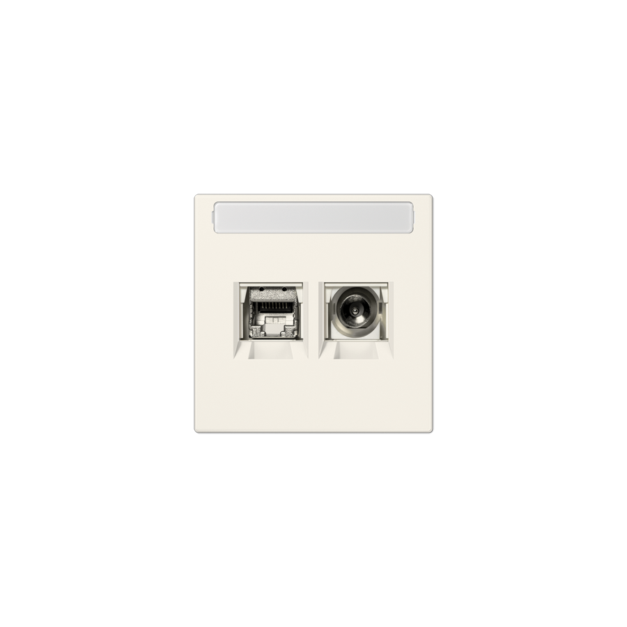Розетка TV Tupe F+RJ45 Kat6