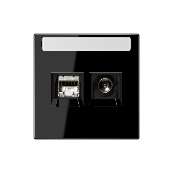 Розетка TV Tupe F+RJ45 Kat6