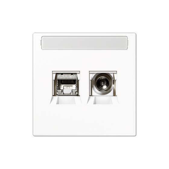 Розетка TV Tupe F+RJ45 Kat6