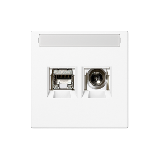 Розетка TV Tupe F+RJ45 Kat6