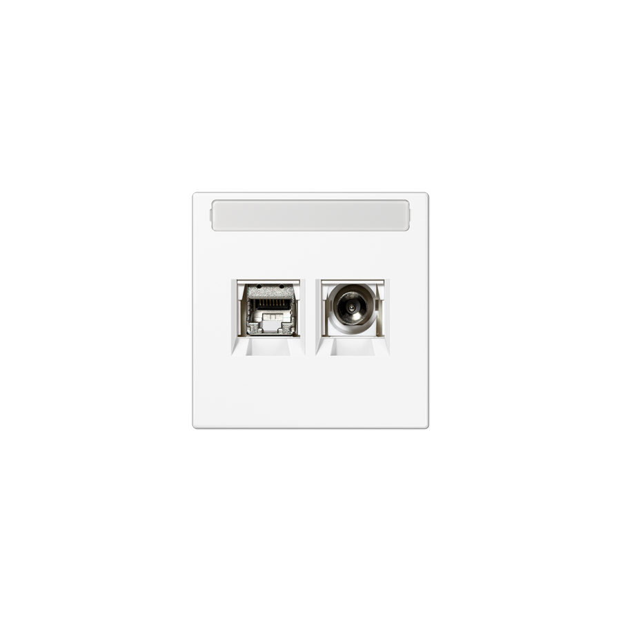 Розетка TV Tupe F+RJ45 Kat6