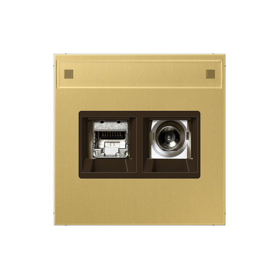 Розетка TV Tupe F+RJ45 Kat6