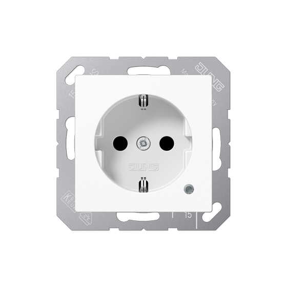 Розетка SCHUKO з захисними шторками SILVER PLUS