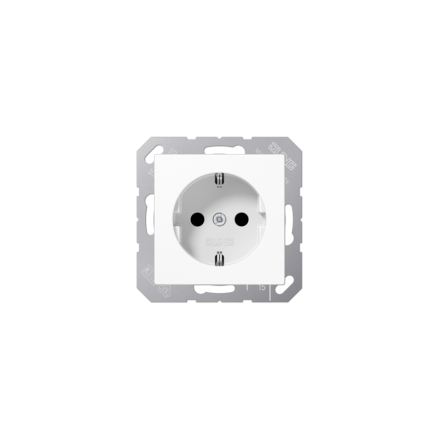 Розетка SCHUKO з захисними шторками SILVER PLUS