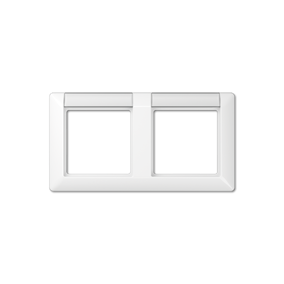 Рамка 2-постова з полем для надписів SILVER PLUS